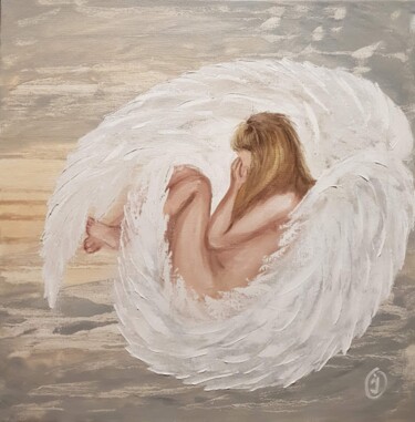 Pintura intitulada "Tortured angel. Ori…" por Irina Oleynik, Obras de arte originais, Óleo