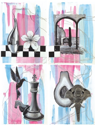 Peinture intitulée ""Chess"" par Irina Ozolina, Œuvre d'art originale, Acrylique