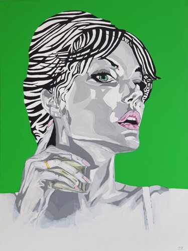Painting titled "...Women's Day gree…" by Irina Reitz, Original Artwork, Acrylic Mounted on Wood Stretcher frame