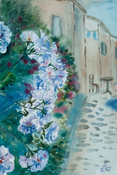 Painting titled "Italian spring (DHL…" by Irina Rets, Original Artwork, Watercolor
