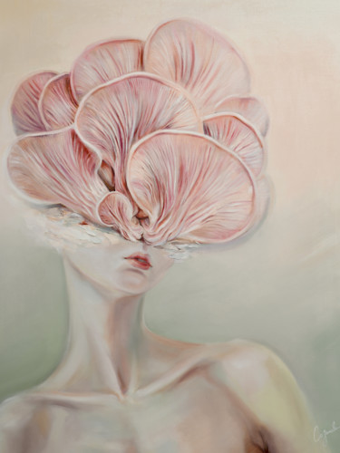 Painting titled "Pink Glasses" by Irina Sazonova, Original Artwork, Oil