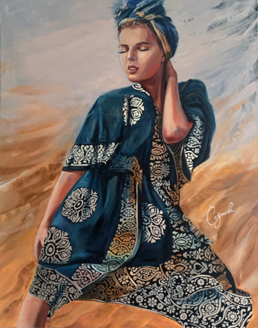 Painting titled "Sands of time" by Irina Sazonova, Original Artwork, Oil