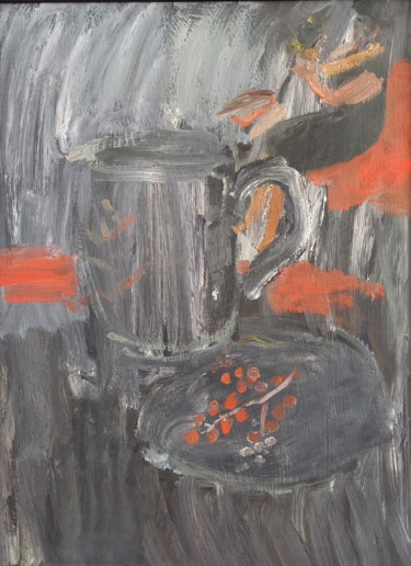 Malerei mit dem Titel "Red armchair" von Irina Seller, Original-Kunstwerk, Öl