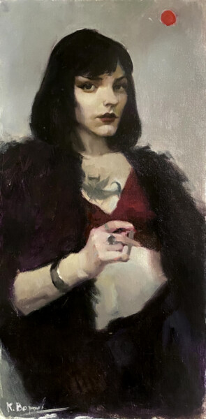 Malarstwo zatytułowany „Girl with a bob” autorstwa Irina Tsvetkova, Oryginalna praca, Olej