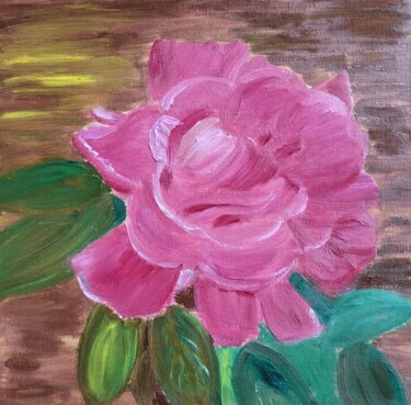 Pittura intitolato "Rose" da Irina Voloshina, Opera d'arte originale, Olio Montato su Cartone