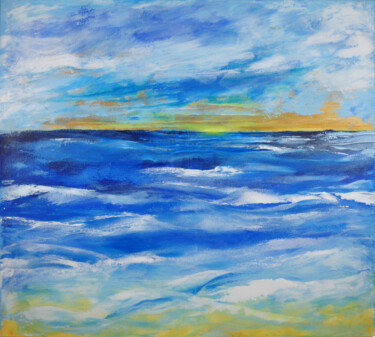 Pintura titulada ""Pacific Ocean. Sun…" por Irina Zarubina, Obra de arte original, Acrílico Montado en Bastidor de camilla d…