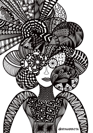 数字艺术 标题为“Cyborg lady -digita…” 由Irina Bbota, 原创艺术品, 数字油画
