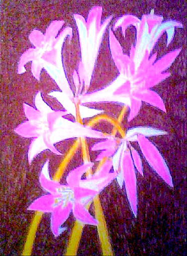 "Magic Lilies On Bro…" başlıklı Tablo Irina Rabeja tarafından, Orijinal sanat, Pastel