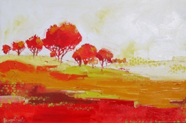 Painting titled "Summer Fields" by Irina Rumyantseva, Original Artwork, Acrylic