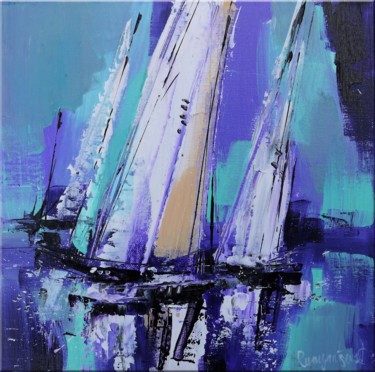 Pittura intitolato "Boat Race 3" da Irina Rumyantseva, Opera d'arte originale, Acrilico