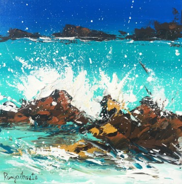 Картина под названием "Ocean Waves 3" - Irina Rumyantseva, Подлинное произведение искусства, Акрил