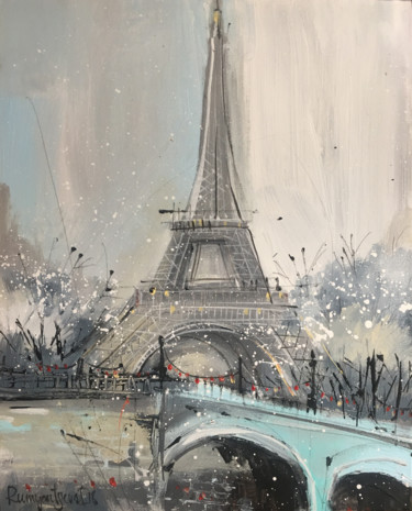 Painting titled "Paris C01N02" by Irina Rumyantseva, Original Artwork, Acrylic