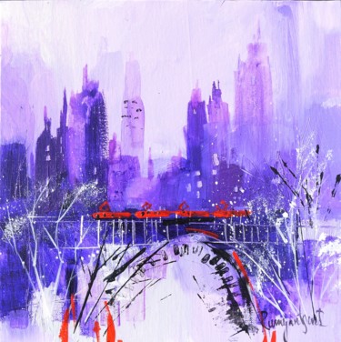 Malerei mit dem Titel "New York Express 12" von Irina Rumyantseva, Original-Kunstwerk, Acryl
