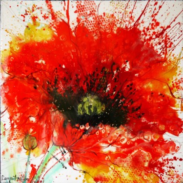 Schilderij getiteld "The Red Poppy" door Irina Rumyantseva, Origineel Kunstwerk, Acryl