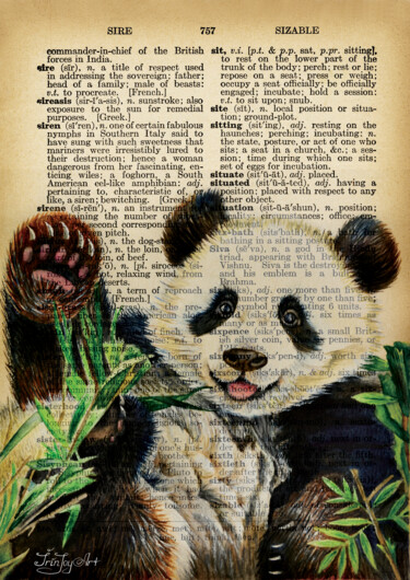 "Cute panda bear ani…" başlıklı Tablo Irinjoyart tarafından, Orijinal sanat, Suluboya