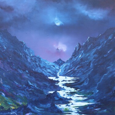 Malerei mit dem Titel "Night falls on the…" von Conor Murphy, Original-Kunstwerk, Acryl