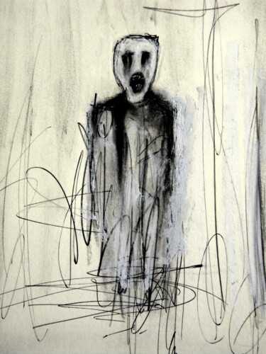 Рисунок под названием "The judge" - Irvin Grassi, Подлинное произведение искусства, Гелевая ручка