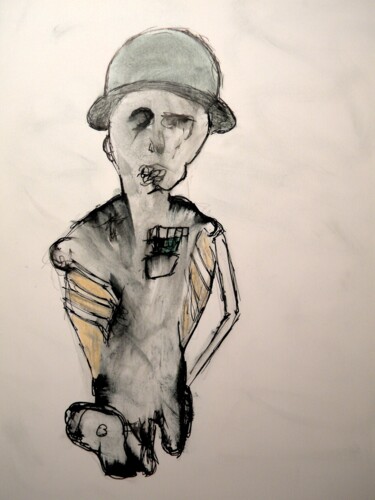 Рисунок под названием "Rebel" - Irvin Grassi, Подлинное произведение искусства, Гелевая ручка