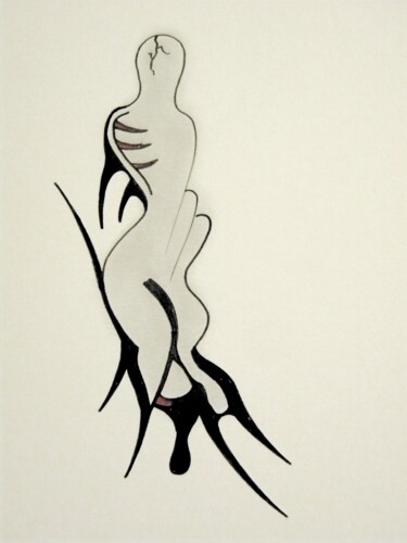 Dibujo titulada "Bad stepmother" por Irvin Grassi, Obra de arte original, Pluma de gel