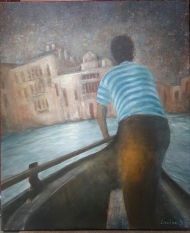 Peinture intitulée "Gondolier" par Irwine B., Œuvre d'art originale, Acrylique