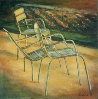 Peinture intitulée "Au jardin du Luxemb…" par Irwine B., Œuvre d'art originale, Acrylique