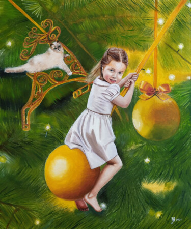 "Christmas dream" başlıklı Tablo Iryna Bohdanova tarafından, Orijinal sanat, Petrol