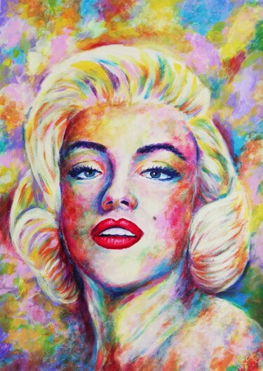 Pintura intitulada "Marilyn Monroe" por Iryna Fedarava, Obras de arte originais, Acrílico