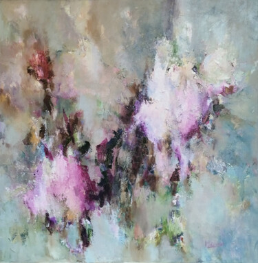 Картина под названием "Brumes Fleurissantes" - Iryna Malynovska, Подлинное произведение искусства, Масло