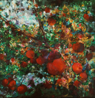 Peinture intitulée "Pommes d'Automne" par Iryna Malynovska, Œuvre d'art originale, Huile Monté sur Châssis en bois