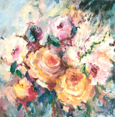 Pittura intitolato "Rêverie Florale Pas…" da Iryna Malynovska, Opera d'arte originale, Olio Montato su Telaio per barella in…