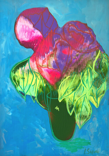 Malarstwo zatytułowany „Bright abstract bou…” autorstwa Iryna Sapsai, Oryginalna praca, Akryl