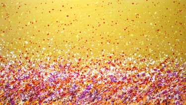 Painting titled "Field of magic." by Iryna Kastsova, Original Artwork, Acrylic Mounted on Wood Stretcher frame