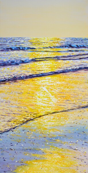 Pittura intitolato "Ocean. Summer eveni…" da Iryna Kastsova, Opera d'arte originale, Acrilico Montato su Telaio per barella…