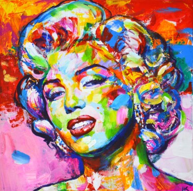Pittura intitolato "Marilyn Monroe 18" da Iryna Kastsova, Opera d'arte originale, Acrilico Montato su Telaio per barella in…