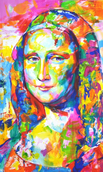 Pintura intitulada "Mona Lisa" por Iryna Kastsova, Obras de arte originais, Acrílico Montado em Armação em madeira