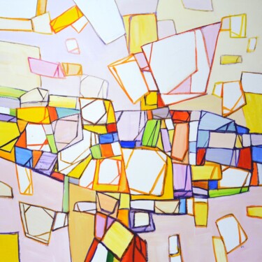 제목이 "Color maze 6"인 미술작품 Iryna Kastsova로, 원작, 아크릴 나무 들것 프레임에 장착됨