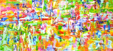 Картина под названием "Abstraction 111" - Iryna Kastsova, Подлинное произведение искусства, Акрил Установлен на Деревянная р…