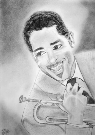 Drawing titled "Dizzie Gillespie" by Isa-Isarielle, Original Artwork, Pencil