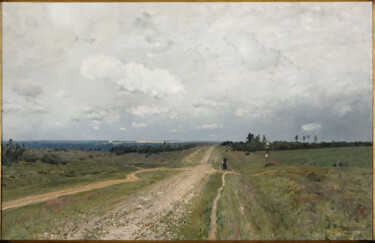 Pittura intitolato "Vladimirka" da Isaac Levitan, Opera d'arte originale, Olio