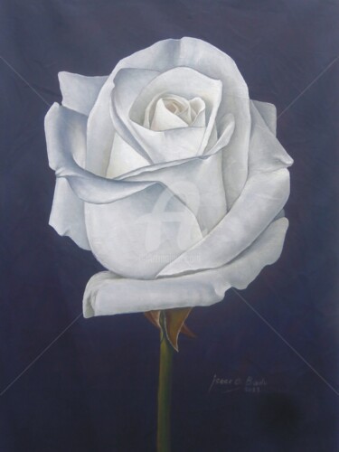 Pintura intitulada "Rose Forever" por Isaac Opoku Badu, Obras de arte originais, Acrílico
