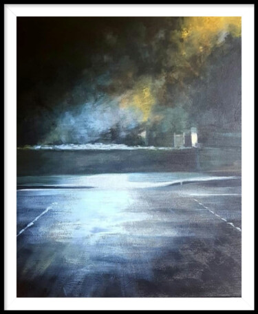Painting titled "Luces en la noche" by Isabel Ayerbe, Original Artwork, Acrylic