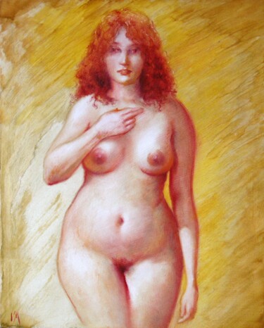 Painting titled "💛 Brigit" by Isabel Mahe, Original Artwork, Oil