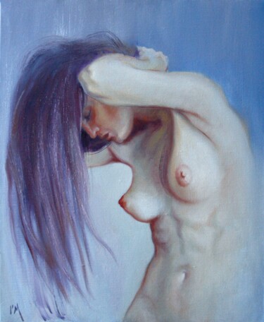 Картина под названием "💙 Fata Morgana" - Isabel Mahe, Подлинное произведение искусства, Масло Установлен на Деревянная рама…