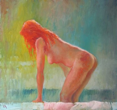 Картина под названием "🛀L'heure du bain 🛀B…" - Isabel Mahe, Подлинное произведение искусства, Масло