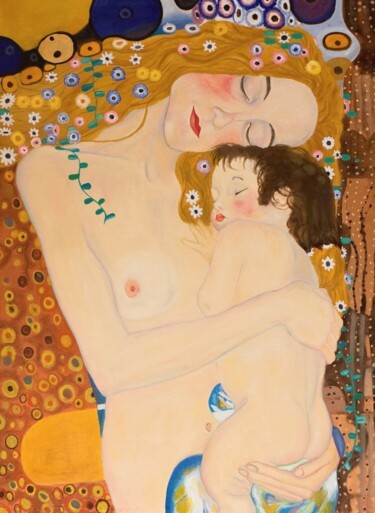 Malarstwo zatytułowany „Maternity” autorstwa Isabell Deltell, Oryginalna praca, Olej