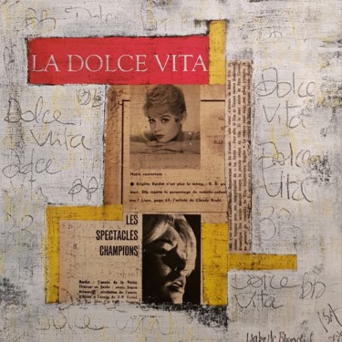 Collages titled "Dolce Vita" by Isabelle Blondel, Original Artwork, Collages