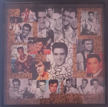 Collages titled "Just Elvis" by Isabelle Blondel, Original Artwork, Collages