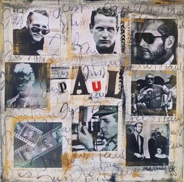 Collages titled "Just Paul" by Isabelle Blondel, Original Artwork, Collages