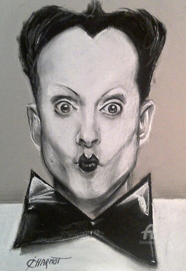 Dessin intitulée "Klaus Nomi" par Isabelle Derangere, Œuvre d'art originale, Pastel