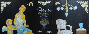 Ζωγραφική με τίτλο "Fresque Antiquaire" από Isabelle Jura, Αυθεντικά έργα τέχνης, Ακρυλικό